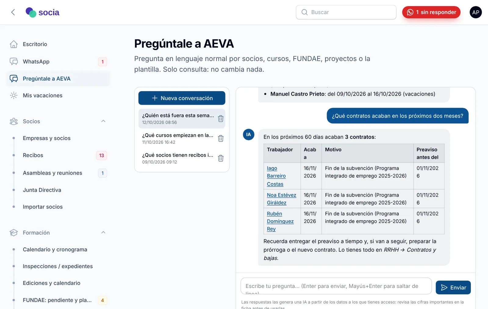 Asistente con inteligencia artificial